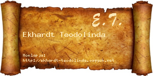 Ekhardt Teodolinda névjegykártya